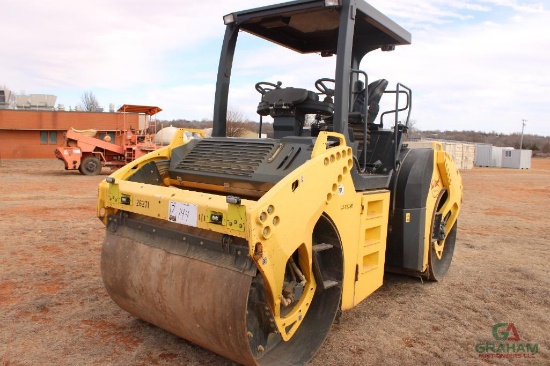2011 BOMAG BW161AD-4 DOUBLE DRUM ROLLER, S/N 91283, CANOPY, HOUR METER READS 291 HRS