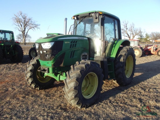 2014 JOHN DEERE 6115M MFWD FARM TRACTOR, S/N 816453,CAB, HOURS METER READS 4039 HRS