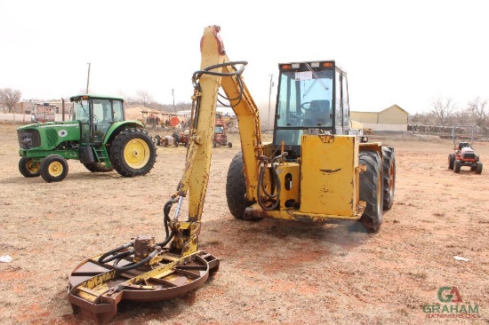 FORD 9030 VERSATILE BOOM SHREDDER, CAB, HOUR METER READS 3499 HRS