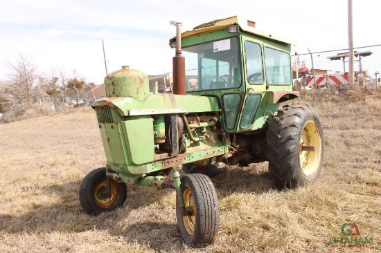 JOHN DEERE 4020 FARM TRACTOR, S/N 21T66573, PROPANE , CAB, 3PT, (DOES NOT RUN)