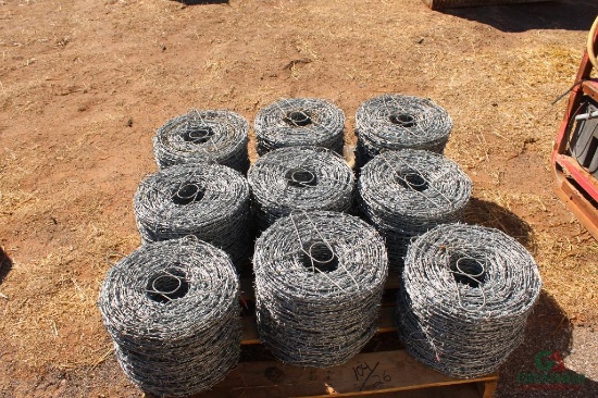 (9) ROLLS OF BARB WIRE (UNUSED)