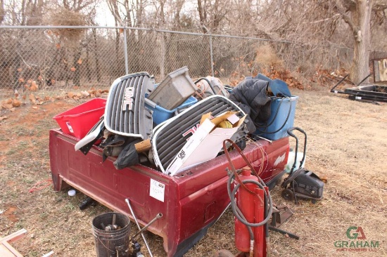 PICKUP BED W/ MISC ITEMS