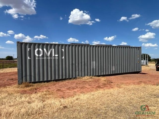 40' High Cube Container, S/N 08/2018, Has (3) Top Load Doors. Used As A Commodity Storage Sells