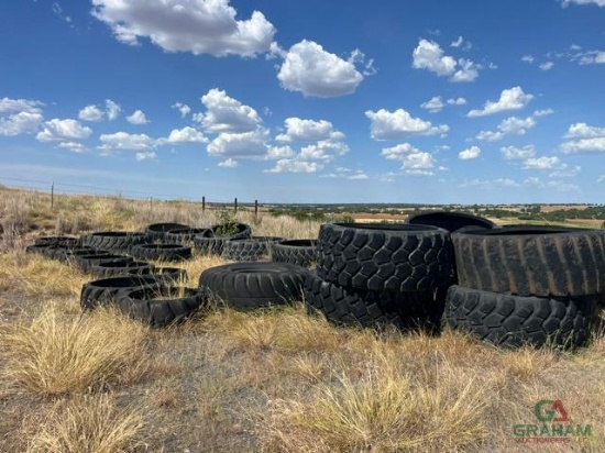 (19) Big Tires Cut For Troughs, Small Tires Go With This Lot. Sells Offsite At Graham Farm & Ranch