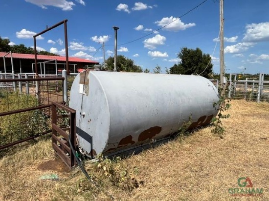 1000 Gallon Skidded Fuel Tank W/Pump Sells Off Site At Graham Farm & Ranch Location Buyer