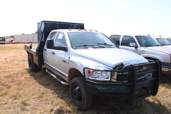 2007 Dodge Ram 3500 4x4 Quad Cab Arm Bed, S/N 3d7mx48a77g789261, Cummins Eng, Auto Trsans, Od Reads