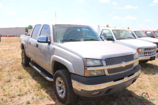 2005 CHEVY SILVERADO 1500 4X4 CREWCAB PICKUP, S/N 2GCEK13T451169140, V8,. AUTO, OD READS 240754