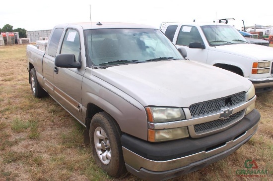 2003 CHEVY SILVERADO 1500 EXT CAB PICKUP, S/N 2GCEC19V631316609. V8, AUTO, OD READS 390119 MILES,