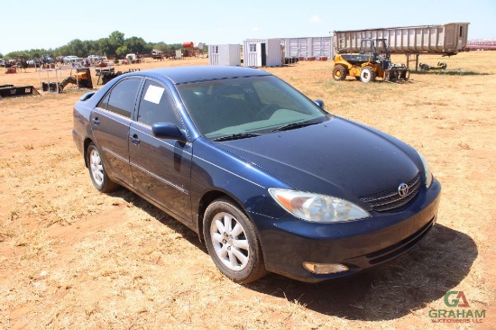 2003 TOYOTA CAMRY XLE 4 DOOR CAR, S/N 4T1BE32K23U654999, 4 CYL, AUTO TRANS, OD READS 188203 MILES,