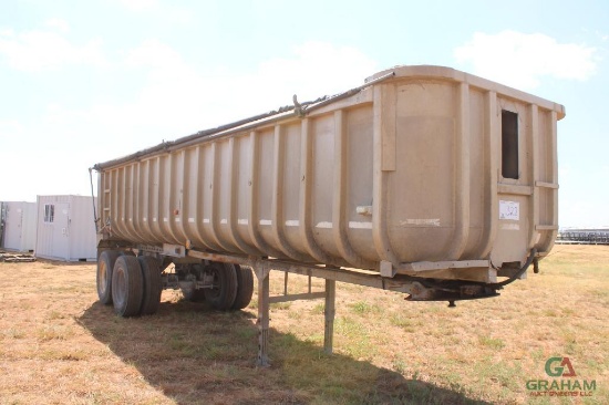 30' T/A Aluminum End Dump Trailer, No Title