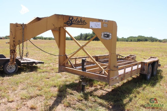 2010 BELSHE T/A GOOSENECK BACKHOE TRAILER, S/N 16JF01622A1045385, NO TITLE