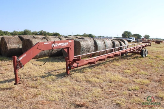 RED RHINO T/A GOOSENECK 10 BAL HAY TRAILER, NO TITLE