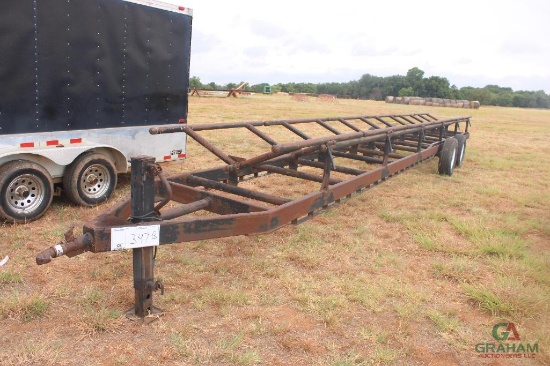 BUMPERPULL T/A 6 BALE HAY TRAILER, INDIVIDUAL DUMP, NO TITLE