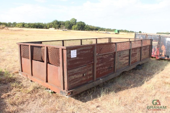 18' STEEL FLATBED FOR T/A TRUCK, 36" REMOVABLE SIDES