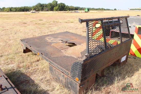 9' X85" Flatbed W Tulsa Winch & Rolling Tailboard