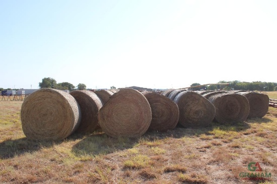 (5) Round Bales Of Hay, Mix Grass, Last Years Hay (2025) Sells By The Bale (Your Bid X 5)