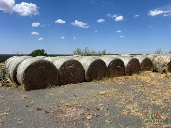 (30) Round Bales Of Wheat Hay, Last Years Hay (2025) Sells Offsite At Graham Farm & Ranch. Buyer
