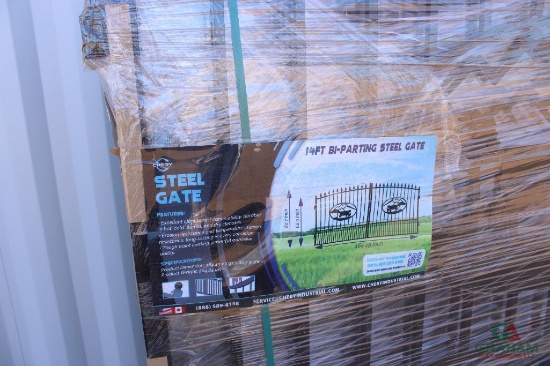 14' Bi Parting Steel Gates (Unused)