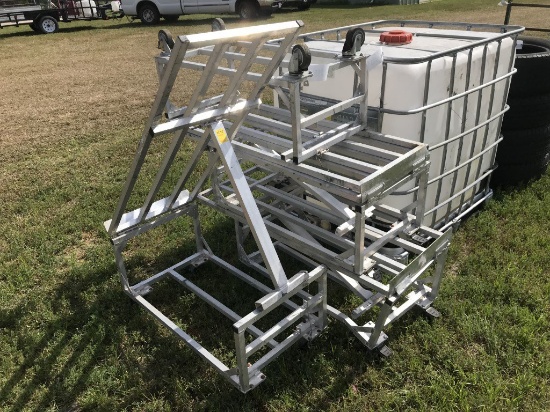 (3) ALUMINIUM ROLLING CARTS