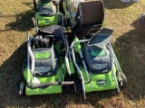 LOT (2) GREENWORKS 20IN ELECTRIC PUSH MOWERS