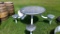 METAL TABLE & 4 CHAIRS