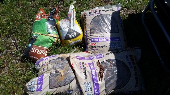 LOT-PINE BARK AND LAWN FEED