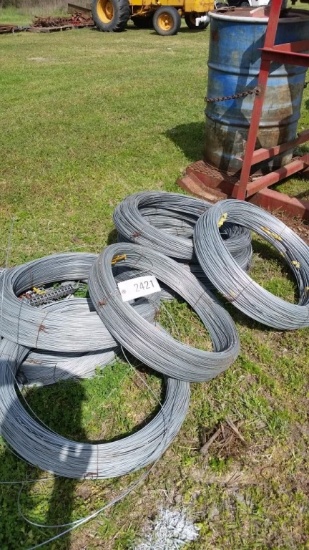 (8) ROLLS OF HIGH TENSIL ELECTRIC FENCE WIRE