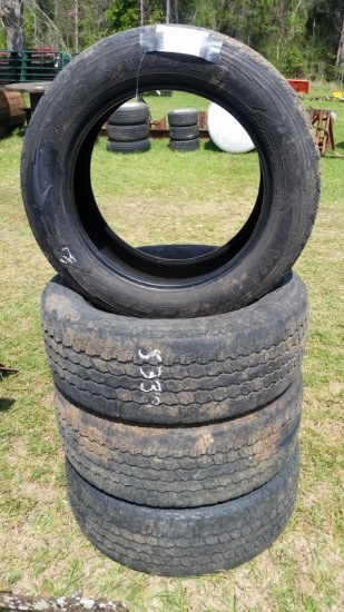 SET OF (4) 275/55/20 GOODYEAR WRANGLER TIRES