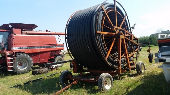 HARD HOSE IRRIGATION REEL ON TRAILER