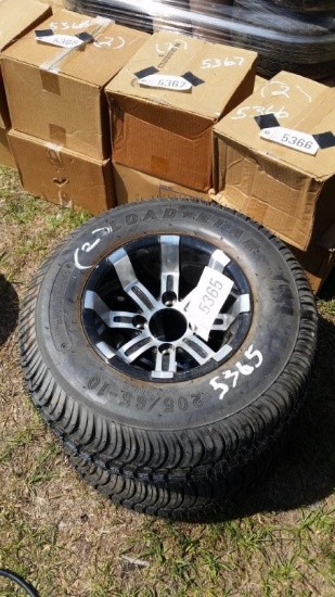 (2) 205/65-10 LOADSTAR TIRES AND RIMS