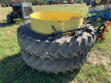DUAL 14.9 PAR46 FIRESTONE TIRES W/12 CLAMPS
