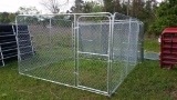 NEW 10 X 10 GALVANIZED CHAIN LINK DOG PEN