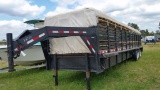36FT TRI-AXLE BLACK STOCK TRAILER
