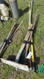 LOT-MISC CONCRETE TOOLS, HANDLE, PICK