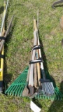 LOT-(2) RAKES, AXE, CHOPPER