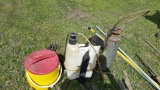 LOT-ANTIQUE SPRAYER, COOLER, BACKPACK SPRAYER