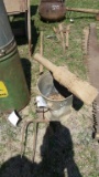 LOT-PITCH FORK, BUCKET, MALLOT