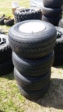 (4) 18X8.50-8 TIRES W/RIMS