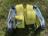 NEW (2) 27FT NYLON RATCHET STRAPS 3333LB