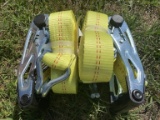 NEW (2) 27FT NYLON RATCHET STRAPS 3333LB