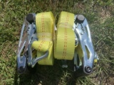 NEW (2) 27FT NYLON RATCHET STRAPS 3333LB