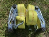 NEW (2) 27FT NYLON RATCHET STRAPS 3333LB