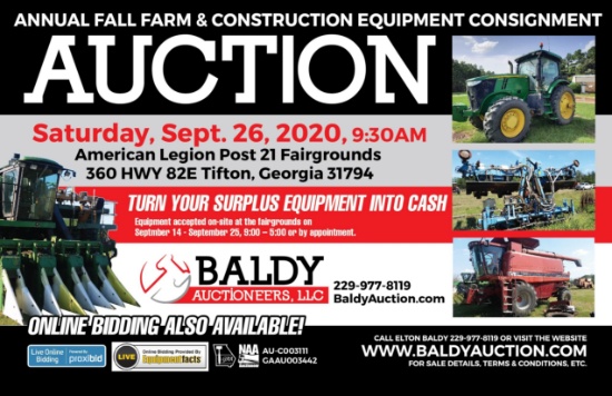 Third Annual Fall Farm & Construction Auction