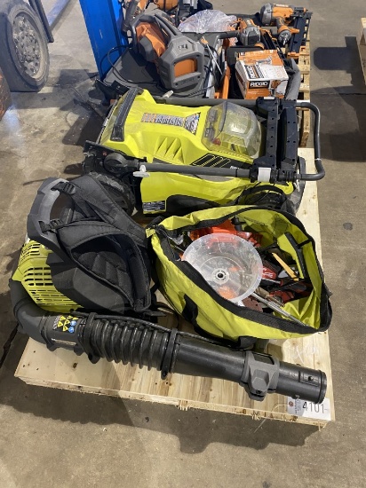 BLOWER/MOWER/BAG OF TOOLS