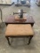LOT-VISE-(2) WOOD BENCHES