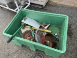 PLASTIC BIN WITH CONTENTS