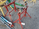 (2) RED PIPE STANDS