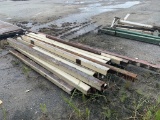 LOT OF STEEL 4INX4IN SQUARE TUBING
