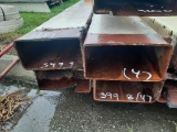 (4) 6INX12INX15FT RECTANGLE 1/4IN RED IRON BEAMS