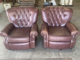 LOT (2) LEATHER CHAIRS